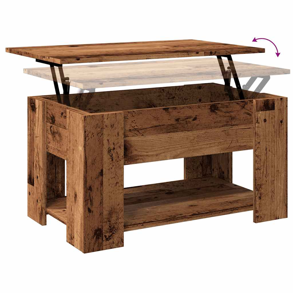 Altholz-Couchtisch 79x49x41 cm, Holzwerkstoff