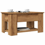 Handgefertigter Couchtisch aus Eichenholz, 79 x 49 x 41 cm, Holzwerkstoff