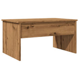 Table basse chêne artisanal 80x50,5x41,5 cm bois d'ingénierie