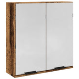 Armoire à miroir de salle de bain vieux bois 64x20x66,5 cm