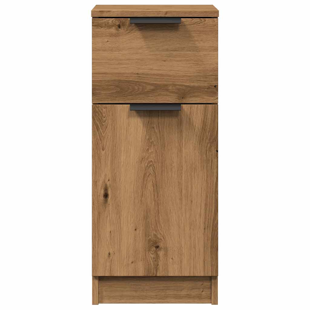 Handcrafted oak sideboard 30x30x70 cm engineered wood