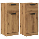 Buffets 2 pcs chêne artisanal 30x30x70 cm bois d'ingénierie