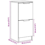 Buffet vieux bois 30x30x70 cm bois d'ingénierie