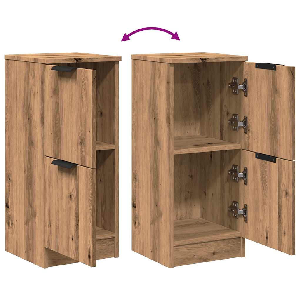 Sideboards 2 Stück handgefertigte Eiche 30x30x70 cm Holzwerkstoff