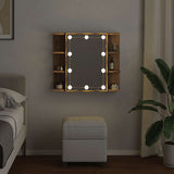 Armoire à miroir avec LED chêne artisanal 70x16,5x60 cm