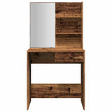 Dressing table with old wood mirror 74.5x40x141 cm