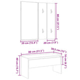 Ensemble de meubles de couloir vieux bois bois d'ingénierie