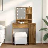 Dressing table with LED oak craft 86.5x35x136 cm