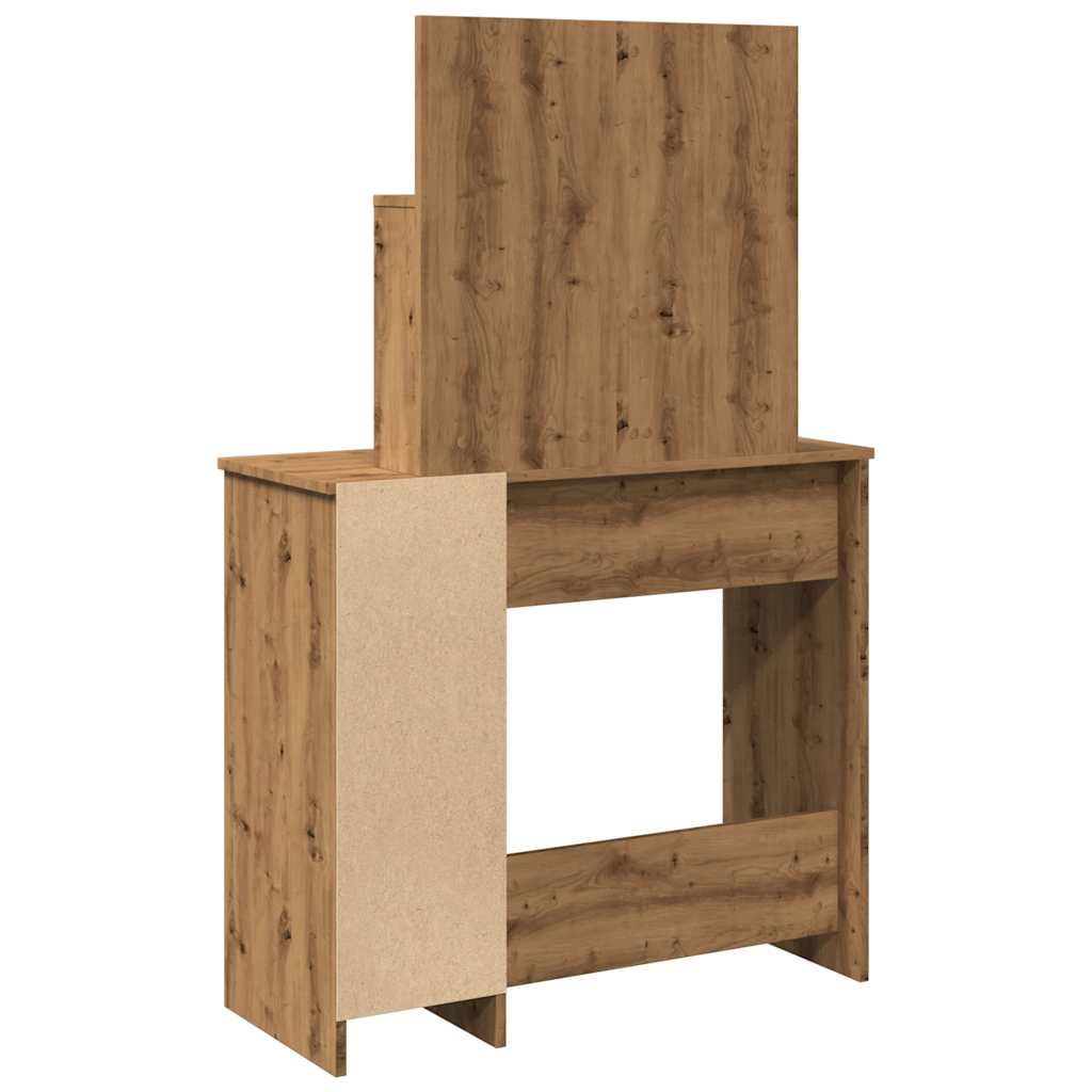 Dressing table with LED oak craft 86.5x35x136 cm