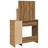 Dressing table with LED oak craft 86.5x35x136 cm