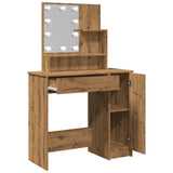 Dressing table with LED oak craft 86.5x35x136 cm