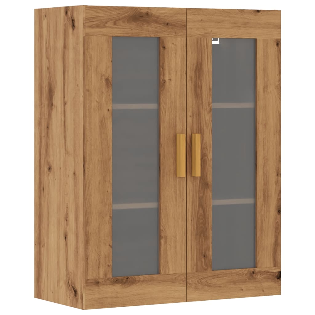 Armoire murale suspendue chêne artisanal 69,5x34x90 cm