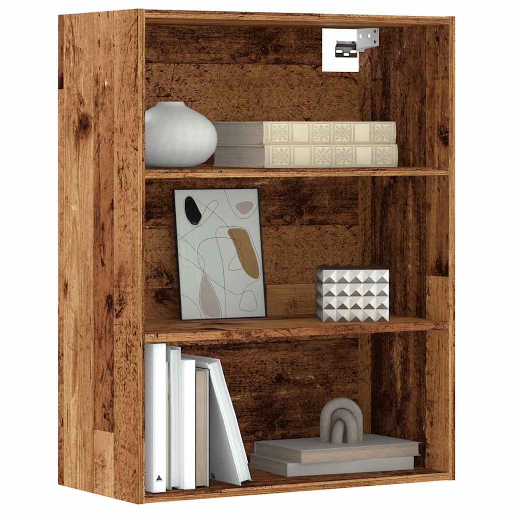 Armoire murale suspendue vieux bois 69,5x32,5x90 cm