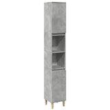 Armoire de salle de bain gris béton 30x30x190 cm