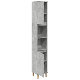 Armoire de salle de bain gris béton 30x30x190 cm