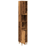 Armoire de salle de bain vieux bois 30x30x190cm bois ingénierie