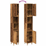 Armoire de salle de bain vieux bois 30x30x190cm bois ingénierie