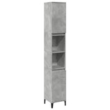 Armoire de salle de bain gris béton 30x30x190 cm