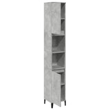 Armoire de salle de bain gris béton 30x30x190 cm