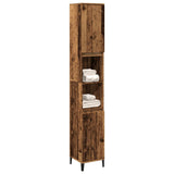 Armoire de salle de bain vieux bois 30x30x190cm bois ingénierie