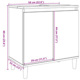 Betongrauer Waschbeckenunterschrank 58x33x60 cm, Holzwerkstoff