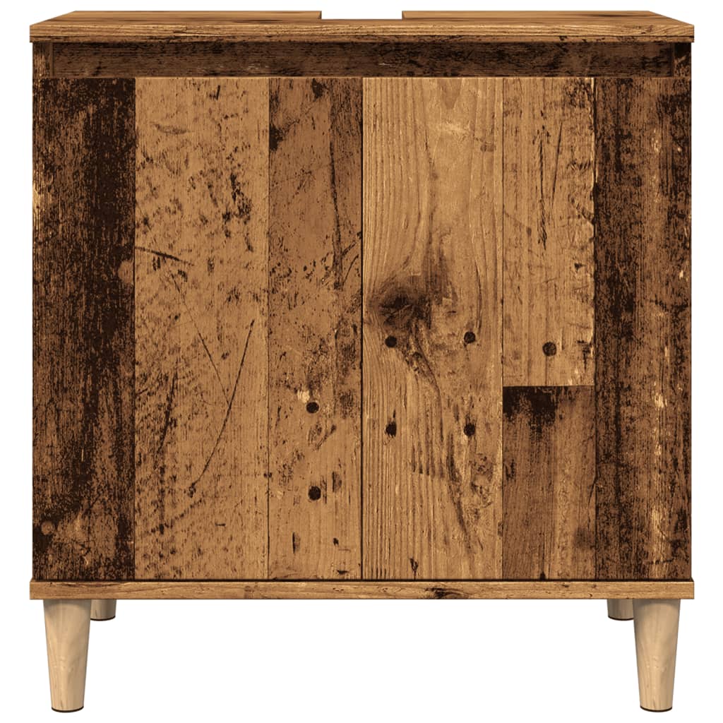 Armoire d'évier vieux bois 58x33x60 cm bois d'ingénierie