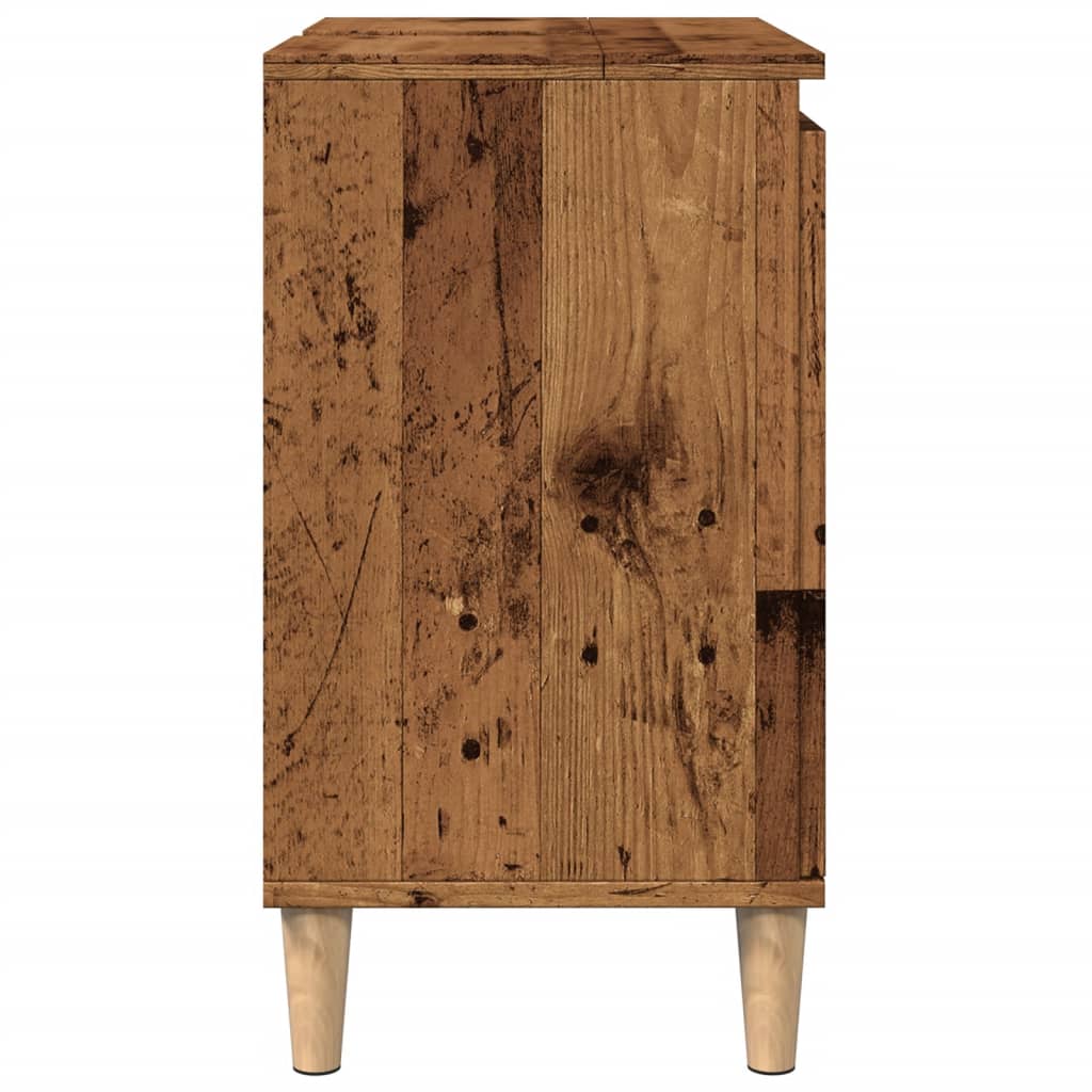 Armoire d'évier vieux bois 58x33x60 cm bois d'ingénierie