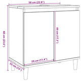 Armoire d'évier vieux bois 58x33x60 cm bois d'ingénierie