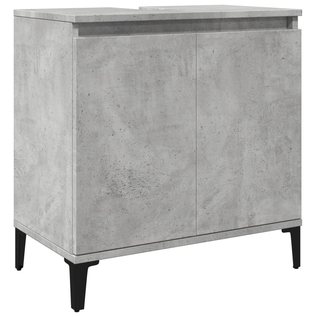 Concrete gray sink cabinet 58x33x60 cm engineered wood