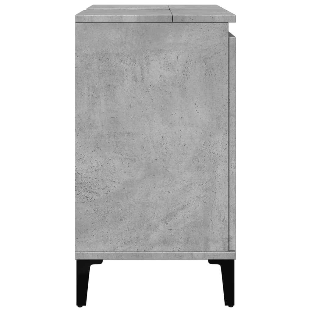 Concrete gray sink cabinet 58x33x60 cm engineered wood