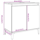 Concrete gray sink cabinet 58x33x60 cm engineered wood