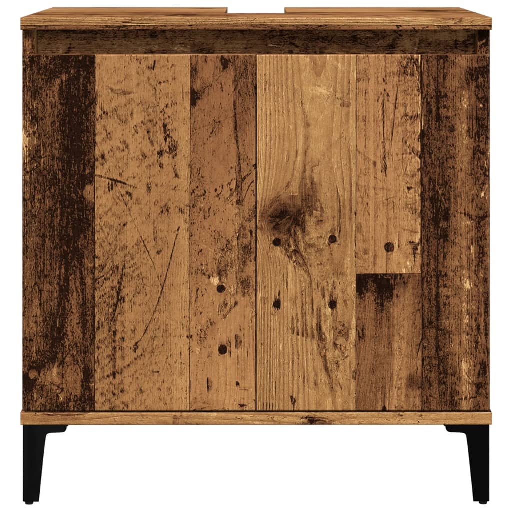 Armoire d'évier vieux bois 58x33x60 cm bois d'ingénierie