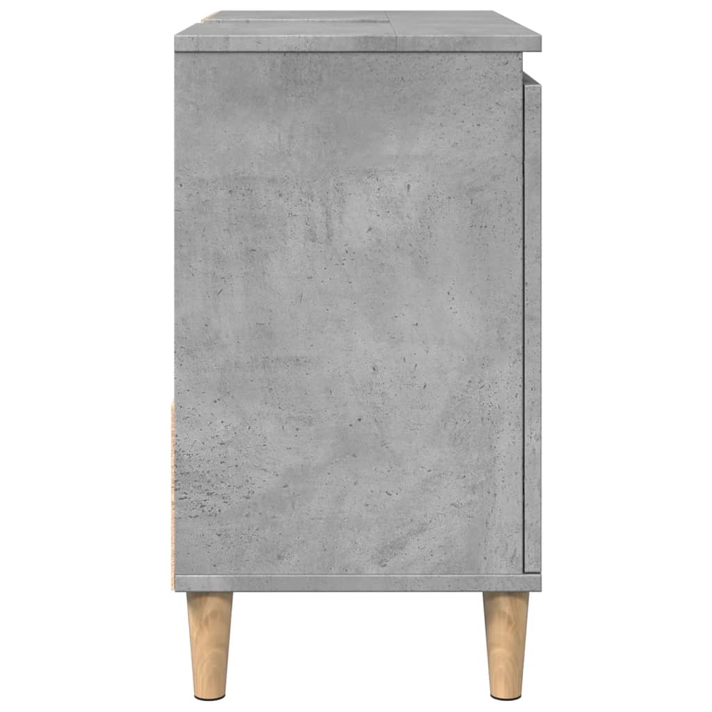 Armoire d'évier gris béton 65x33x60 cm bois d'ingénierie