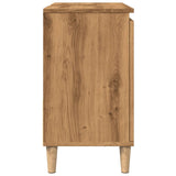 Armoire lavabo chêne artisanal 65x33x60 cm bois d'ingénierie