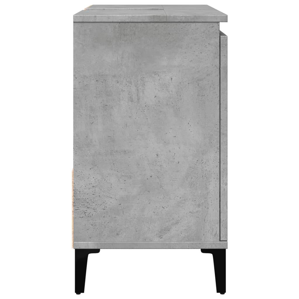 Armoire d'évier gris béton 65x33x60 cm bois d'ingénierie