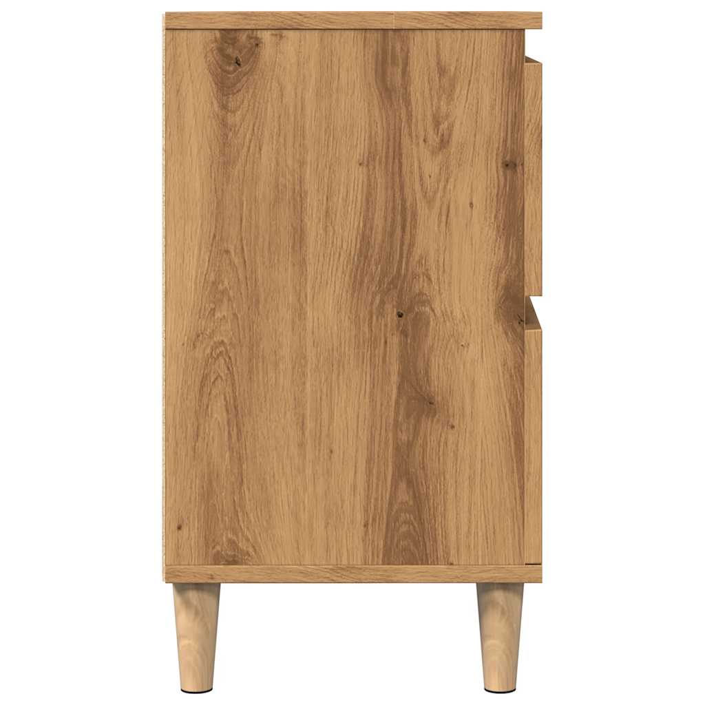 Armoire d'évier chêne artisanal 80x33x60 cm bois d'ingénierie