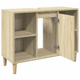 Armoire salle de bain chêne sonoma 80x33x60cm bois d'ingénierie