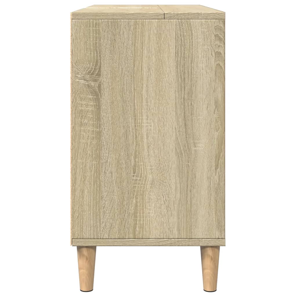 Armoire salle de bain chêne sonoma 80x33x60cm bois d'ingénierie