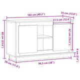 Buffet vieux bois 102x35x60 cm bois d'ingénierie