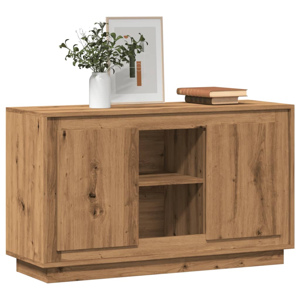 Buffet chêne artisanal 102x35x60 cm bois d'ingénierie