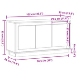 Buffet vieux bois 102x35x55 cm bois d'ingénierie