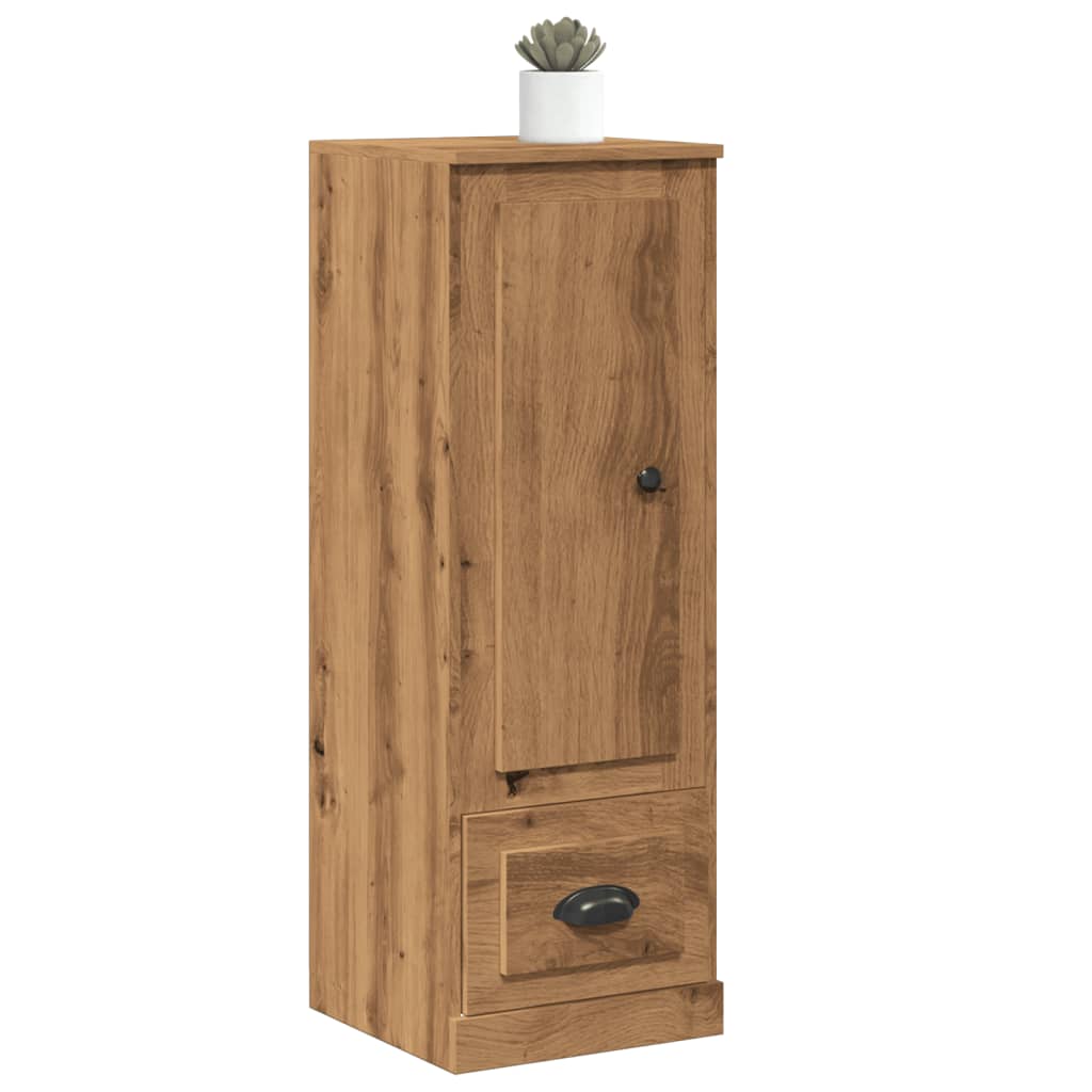 Buffet haut chêne artisanal 36x35,5x103,5 cm bois d'ingénierie