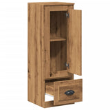 Buffet haut chêne artisanal 36x35,5x103,5 cm bois d'ingénierie