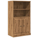 Buffet haut chêne artisanal 60x35,5x103,5 cm bois d'ingénierie