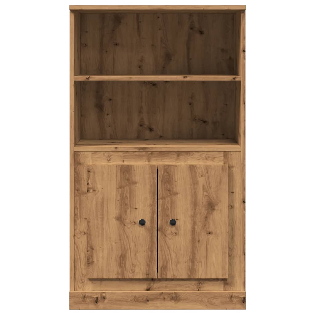 Buffet haut chêne artisanal 60x35,5x103,5 cm bois d'ingénierie