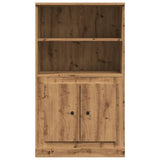 Buffet haut chêne artisanal 60x35,5x103,5 cm bois d'ingénierie