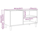 Schallplattenschrank Altholz 84,5x38x48 cm Holzwerkstoff