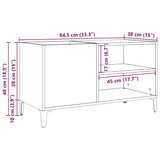 Armoire à disques vieux bois 84,5x38x48 cm bois d'ingénierie