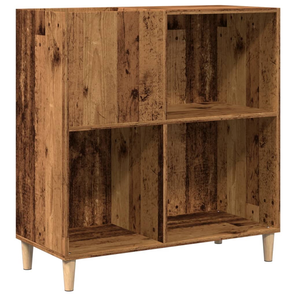 Armoire à disques vieux bois 84,5x38x89 cm bois d'ingénierie