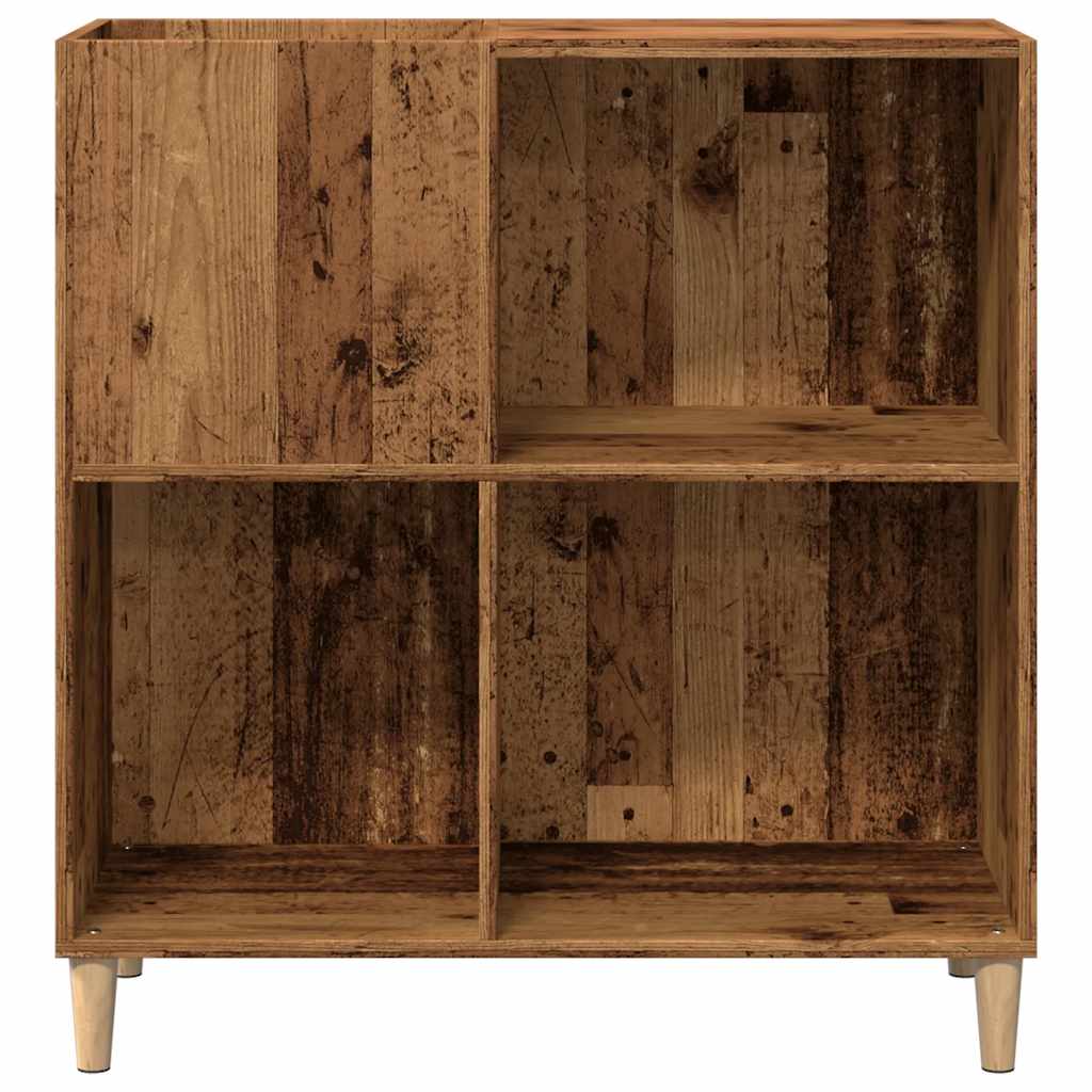 Armoire à disques vieux bois 84,5x38x89 cm bois d'ingénierie